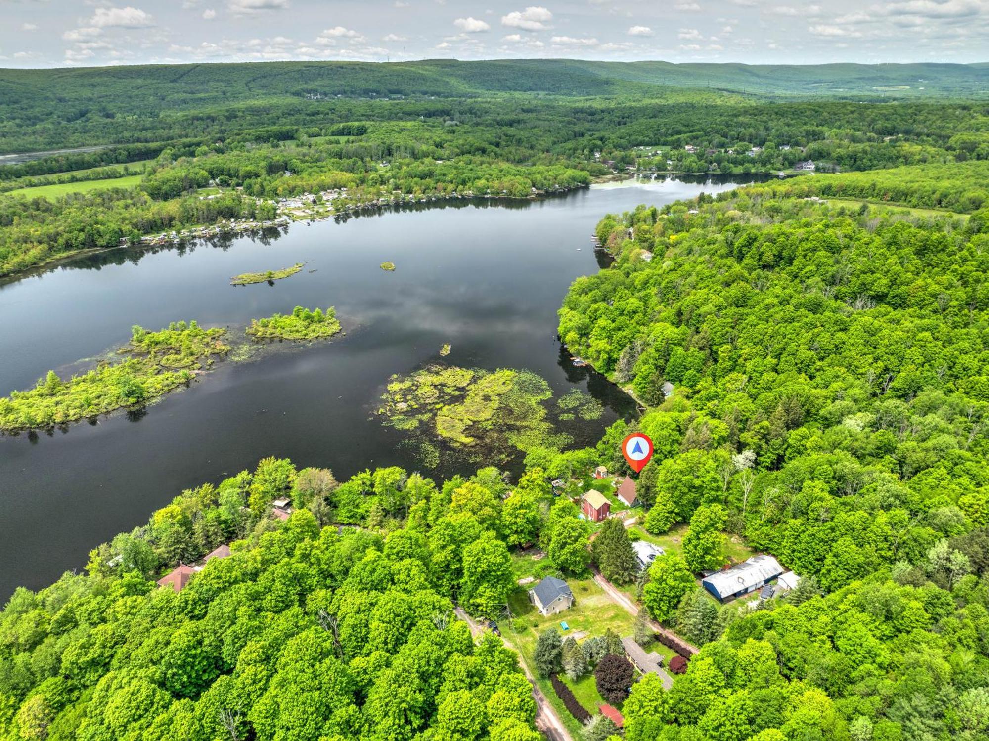 Lakefront A-Frame, Dock, Kayaks, Fire Place Lake Ariel Εξωτερικό φωτογραφία