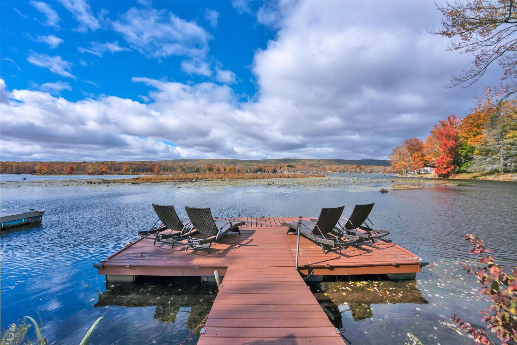 Lakefront A-Frame, Dock, Kayaks, Fire Place Lake Ariel Εξωτερικό φωτογραφία